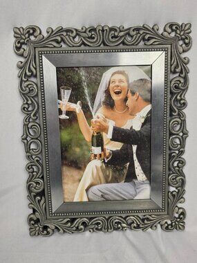 5x7 Heavy Silver Metal Picture Frame